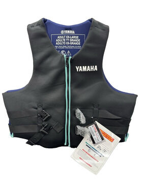 Yamaha OEM Genuine Neoprene PFD Life Vest Jacket Black 2X XXL MAR-25VVN-BK-2X
